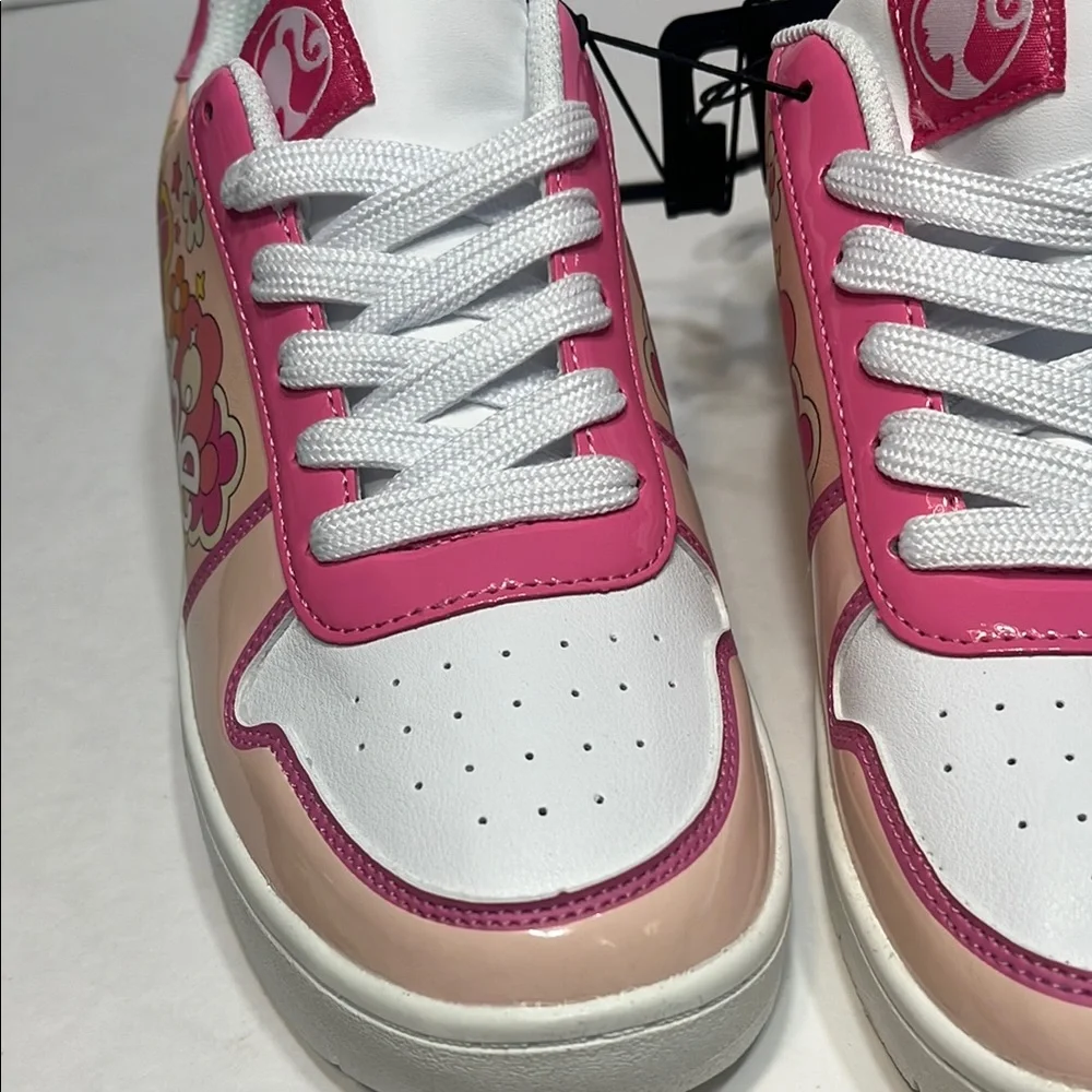 Barbie Pink and White Floral Sneakers - Picture 4 of 15